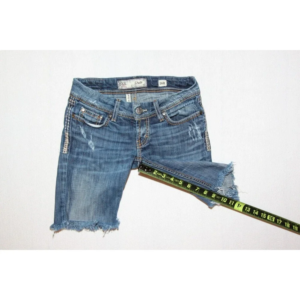 BKE Denim Women's Size 26R Stella Distressed Cut Off Jean Shorts